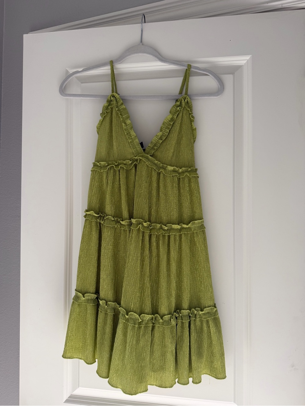 Wild fable Olive Green Ruffle Tiered Tank Dress